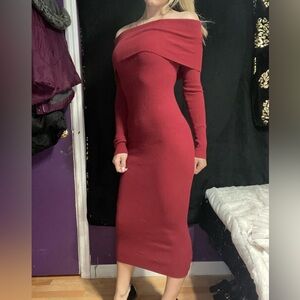 aritizia dress burgundy new size small